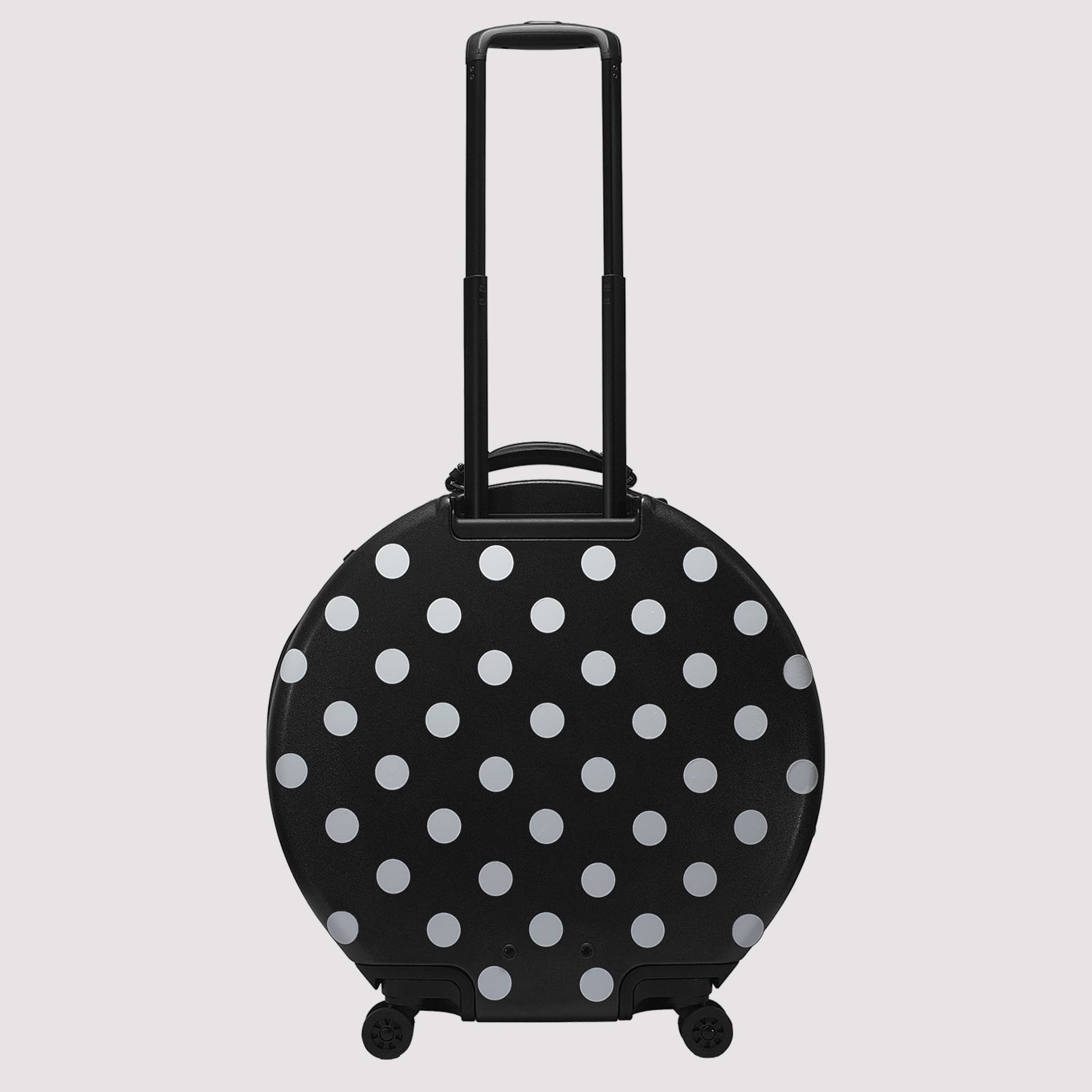 OOKONN Round 24" Check-in Luggage, Monogram Polka Dot