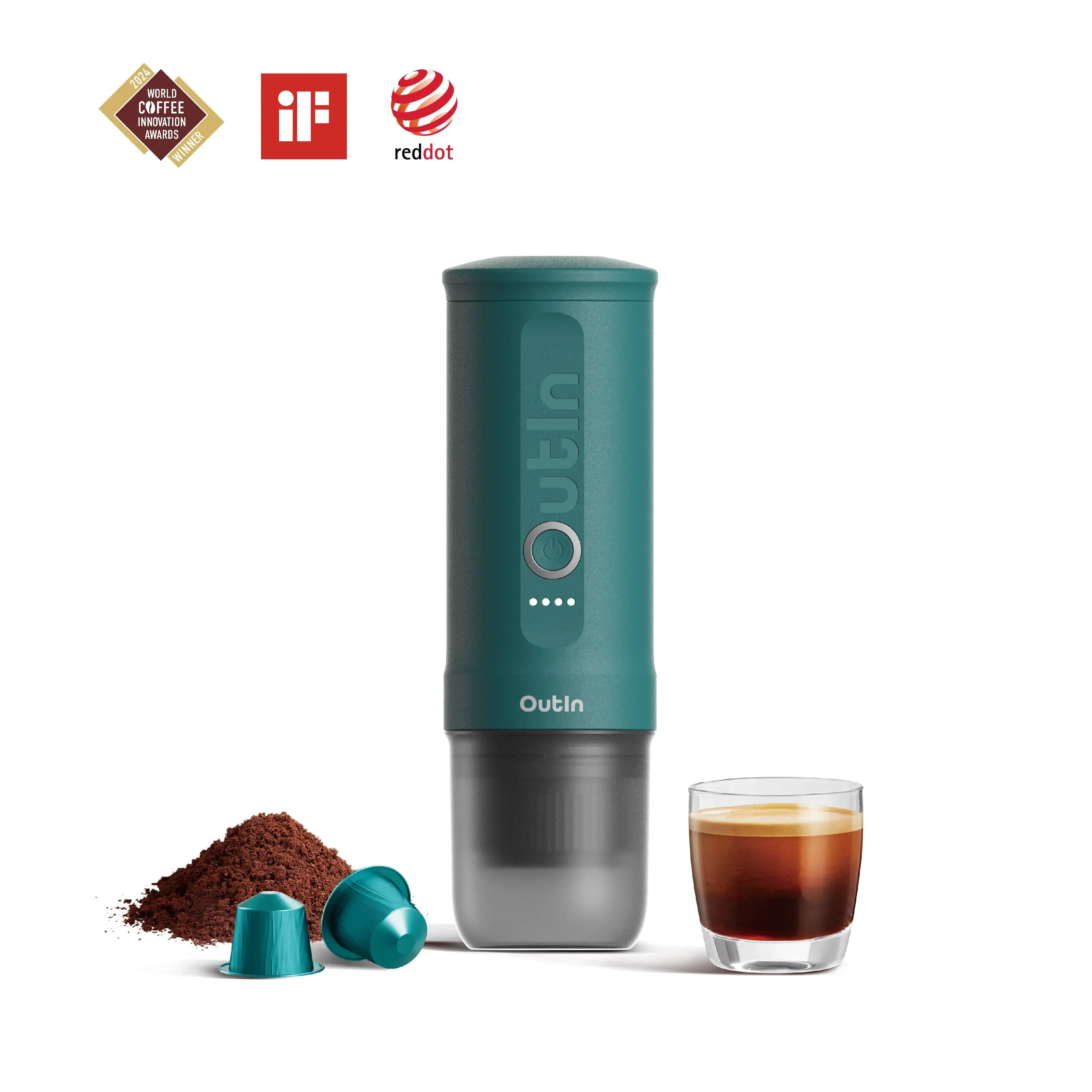 Nano Portable Espresso Machine, OutIn Teal