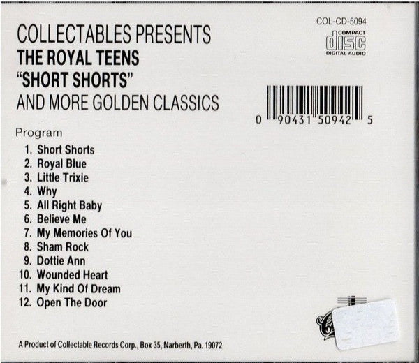 The Royal Teens : Short Shorts And More Golden Classics (CD, Comp)