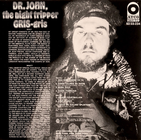 Dr. John, The Night Tripper : Gris-Gris (LP, Album, RE, RM, 180)