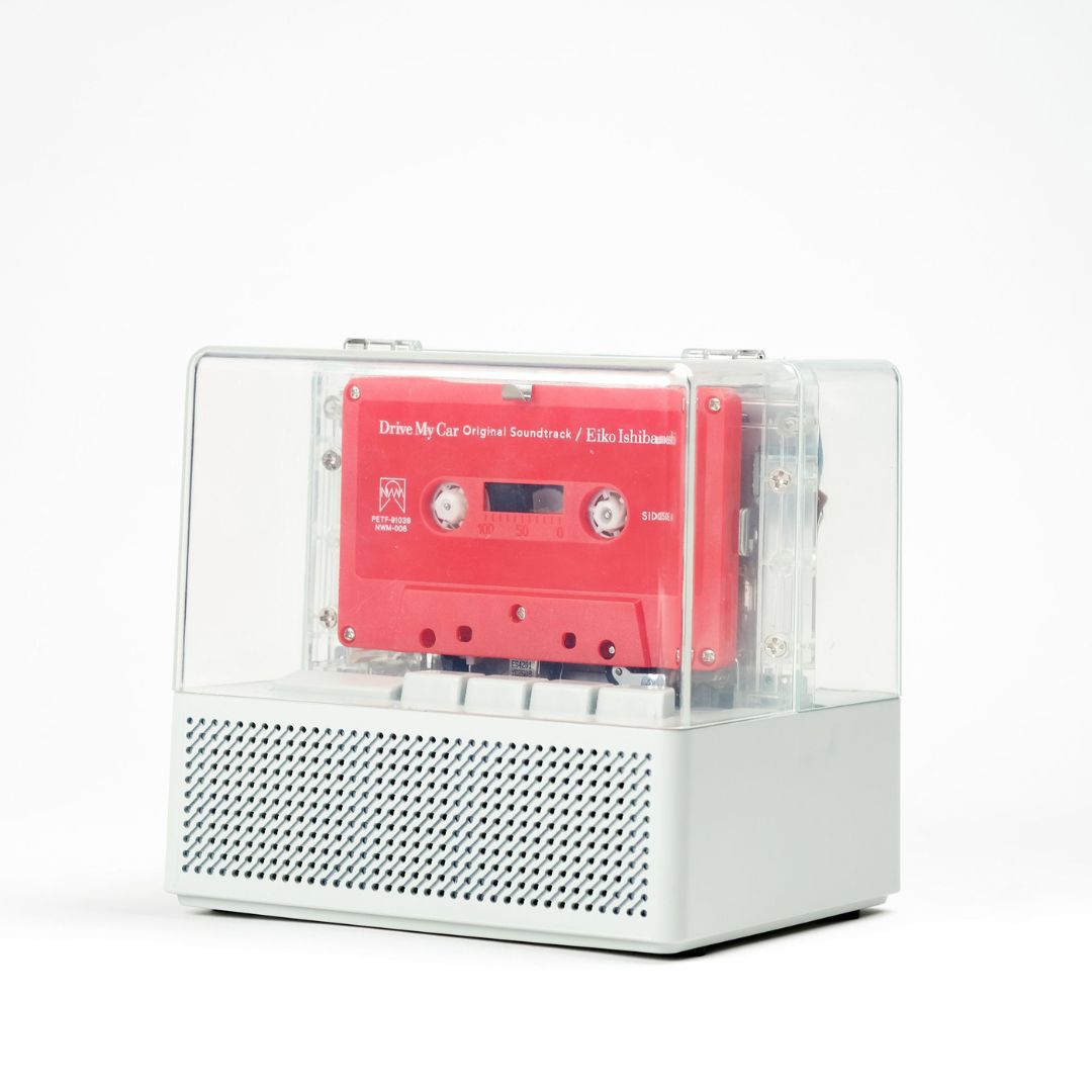 IT’S REAL Bluetooth Speaker + Cassette Player Combo, Grey