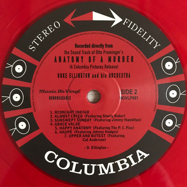 Duke Ellington : (From The Soundtrack Of The Motion Picture) Otto Preminger's Anatomy Of A Murder (LP, Album, Ltd, Num, RE, Red)
