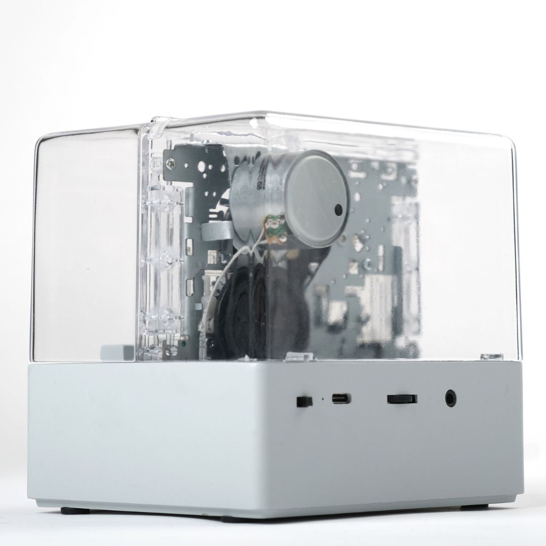 IT’S REAL Bluetooth Speaker + Cassette Player Combo, Grey