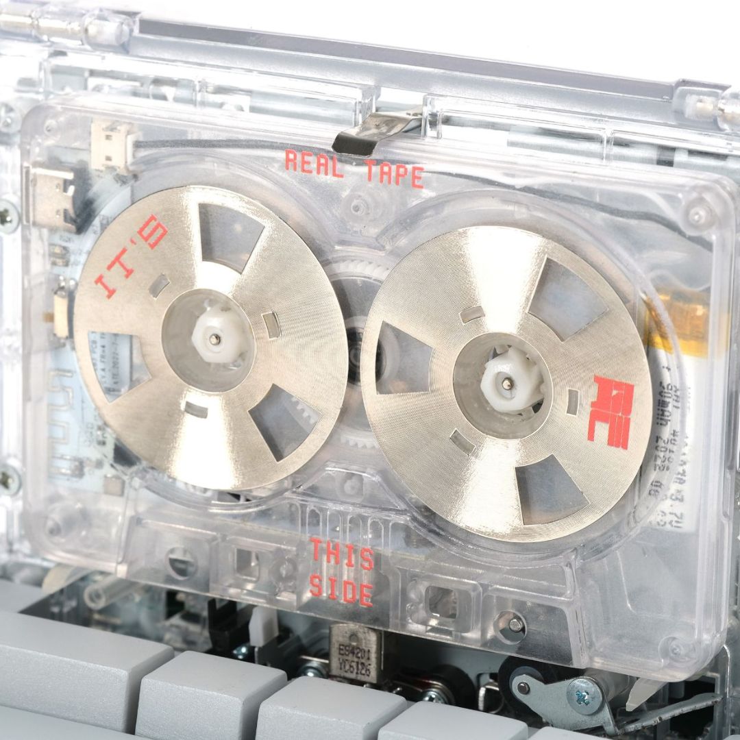 IT’S REAL Bluetooth Speaker + Cassette Player Combo, Grey