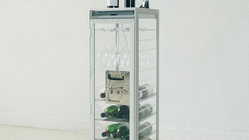 Wine Trolley Cabinet, Clear