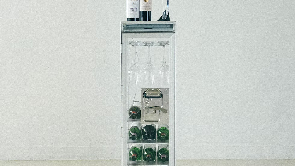 Wine Trolley Cabinet, Clear