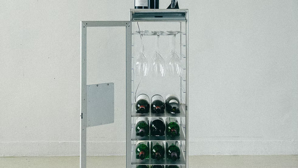 Wine Trolley Cabinet, Clear