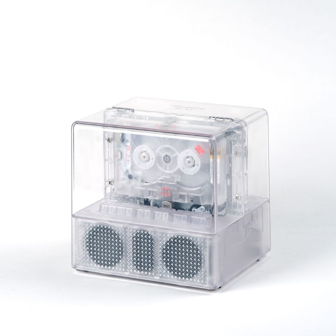 IT’S REAL Bluetooth Speaker + Cassette Player Combo, Transparent