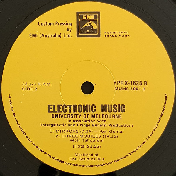 Various : Electronic Music University Of Melbourne (LP, Album)