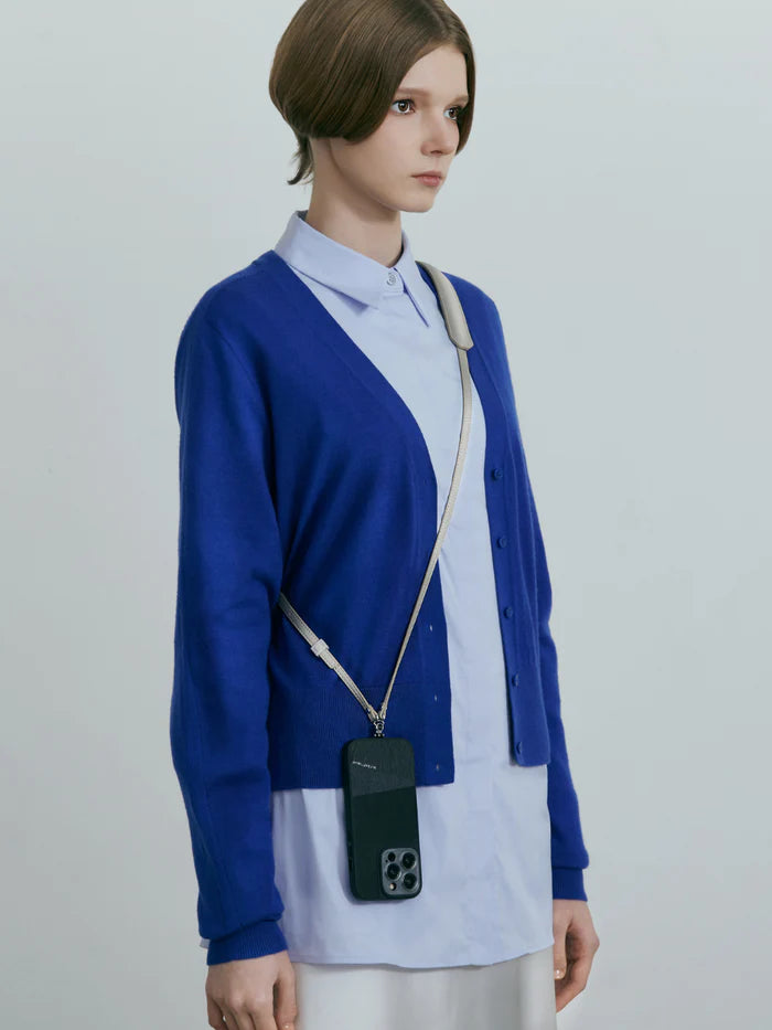 Planeta Microfibre Leather Crossbody Phone Strap, Dusty Grey | M.Craftsman - Wake Concept Store