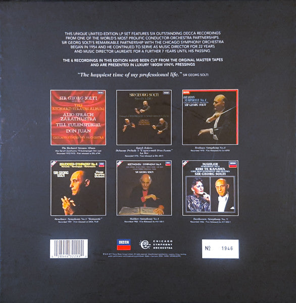 Georg Solti / Chicago Symphony Orchestra : Solti/Chicago: The Vinyl Edition (Box, Num, S/Edition + 6xLP, RE, 180)