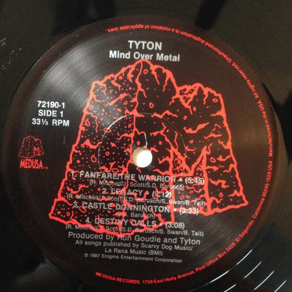 Tyton : Mind Over Metal (LP, Album)