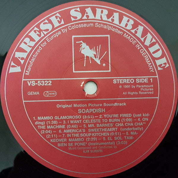 Alan Silvestri : Soapdish (Original Motion Picture Soundtrack) (LP, Album)