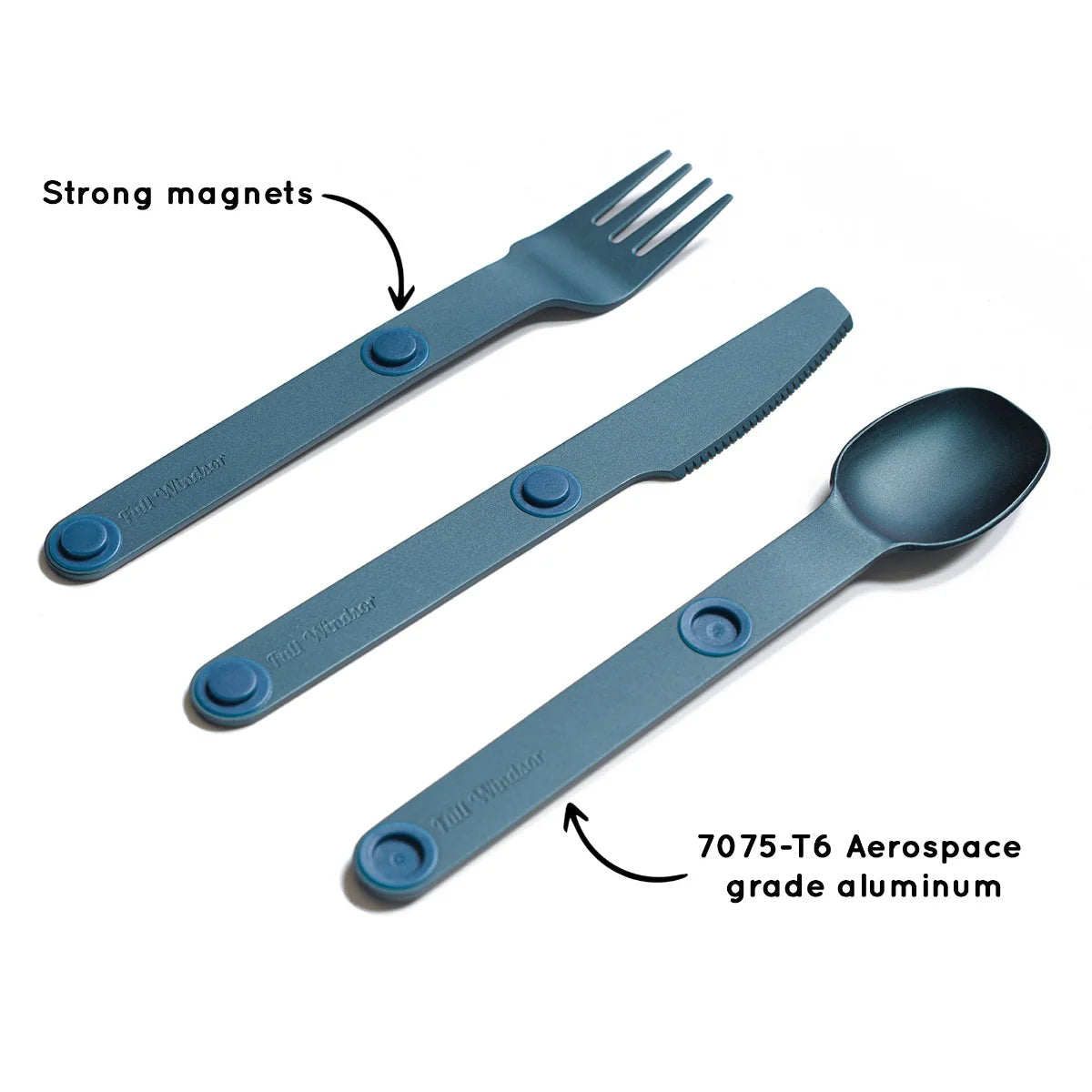 Magware - Magnetic Flatware Single Set, Blue