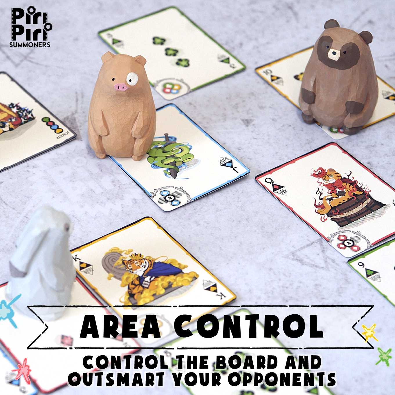 Piri Piri Summoners - Handcrafted Wooden Meeple Strategy Game