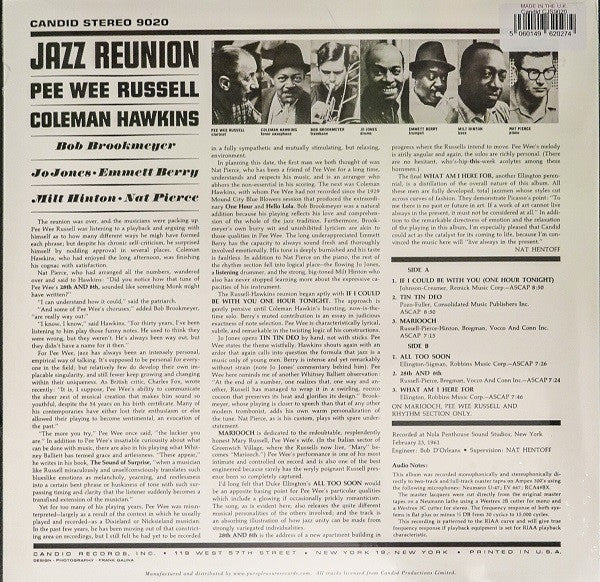 Pee Wee Russell And Coleman Hawkins : Jazz Reunion (LP, Album, Ltd, RE, RM, 180)
