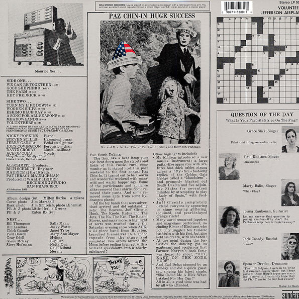 Jefferson Airplane : Volunteers (LP, Album, RE)