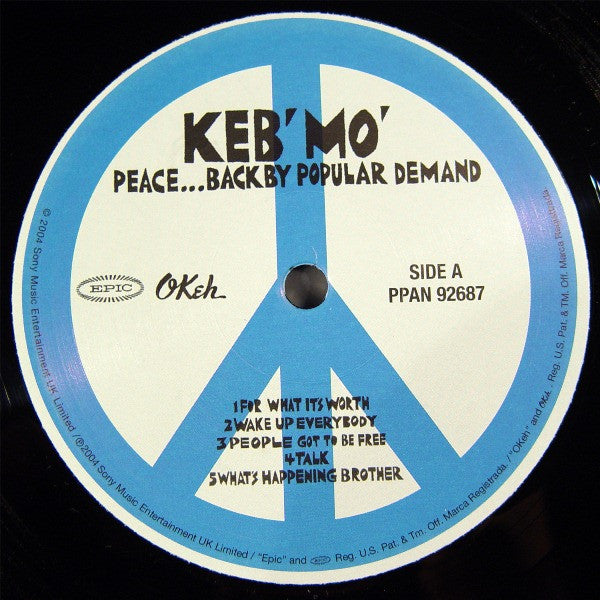 Keb' Mo' : Peace... Back By Popular Demand (LP, Ltd, RM, 180)