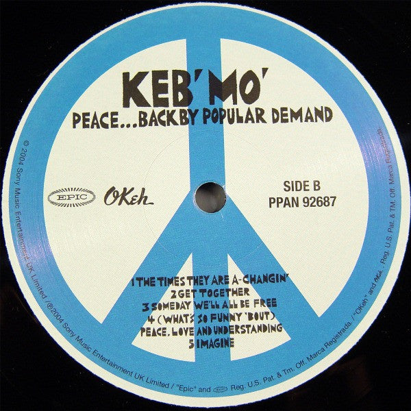 Keb' Mo' : Peace... Back By Popular Demand (LP, Ltd, RM, 180)