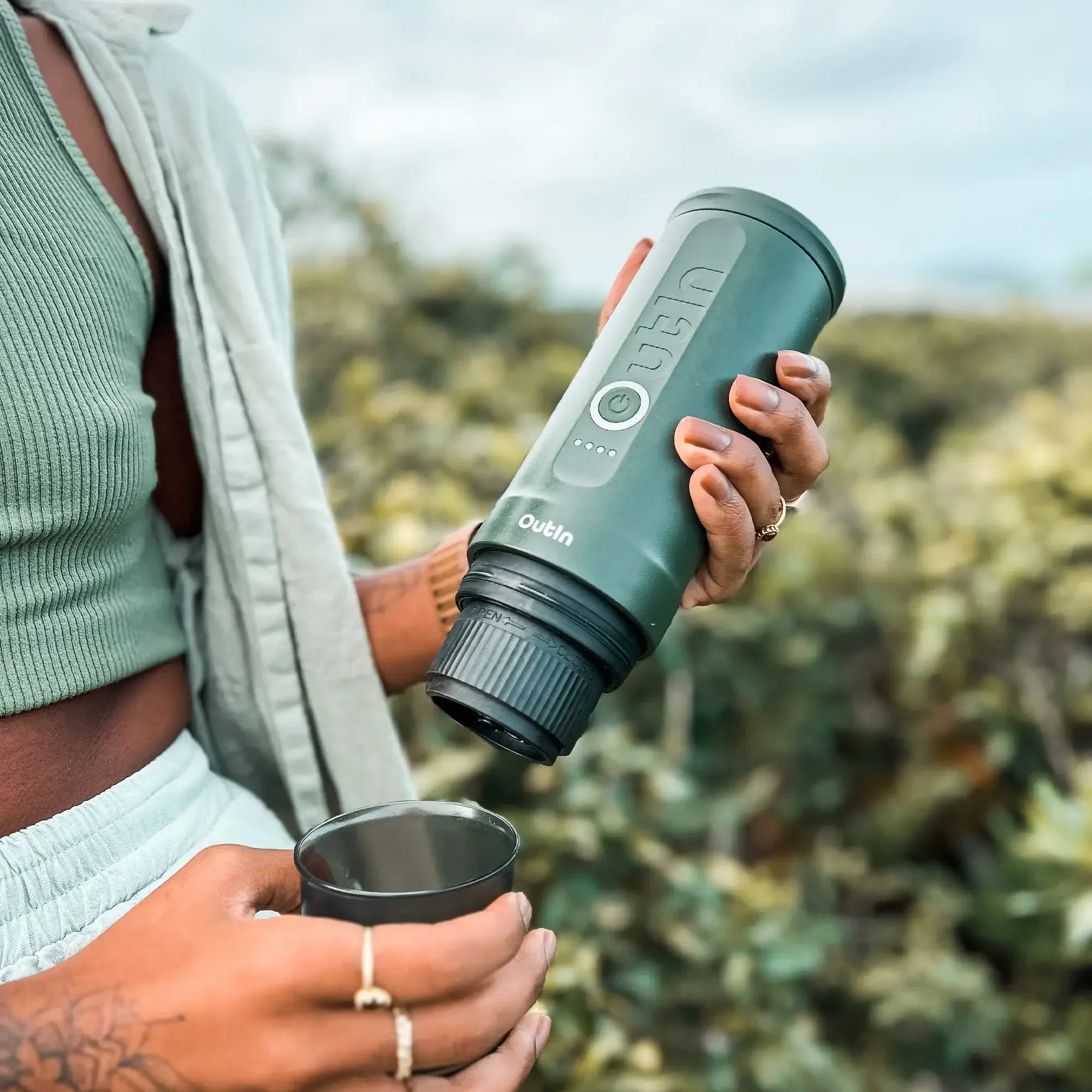 Nano Portable Espresso Machine, Forest Green