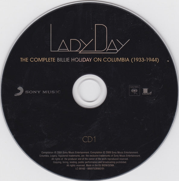 Billie Holiday : Lady Day (The Complete Billie Holiday On Columbia) (1933-1944) (10xCD, Comp, RE, RM + Box)