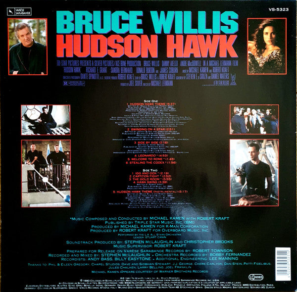 Michael Kamen And Robert Kraft : Hudson Hawk (Original Motion Picture Soundtrack) (LP, Album)
