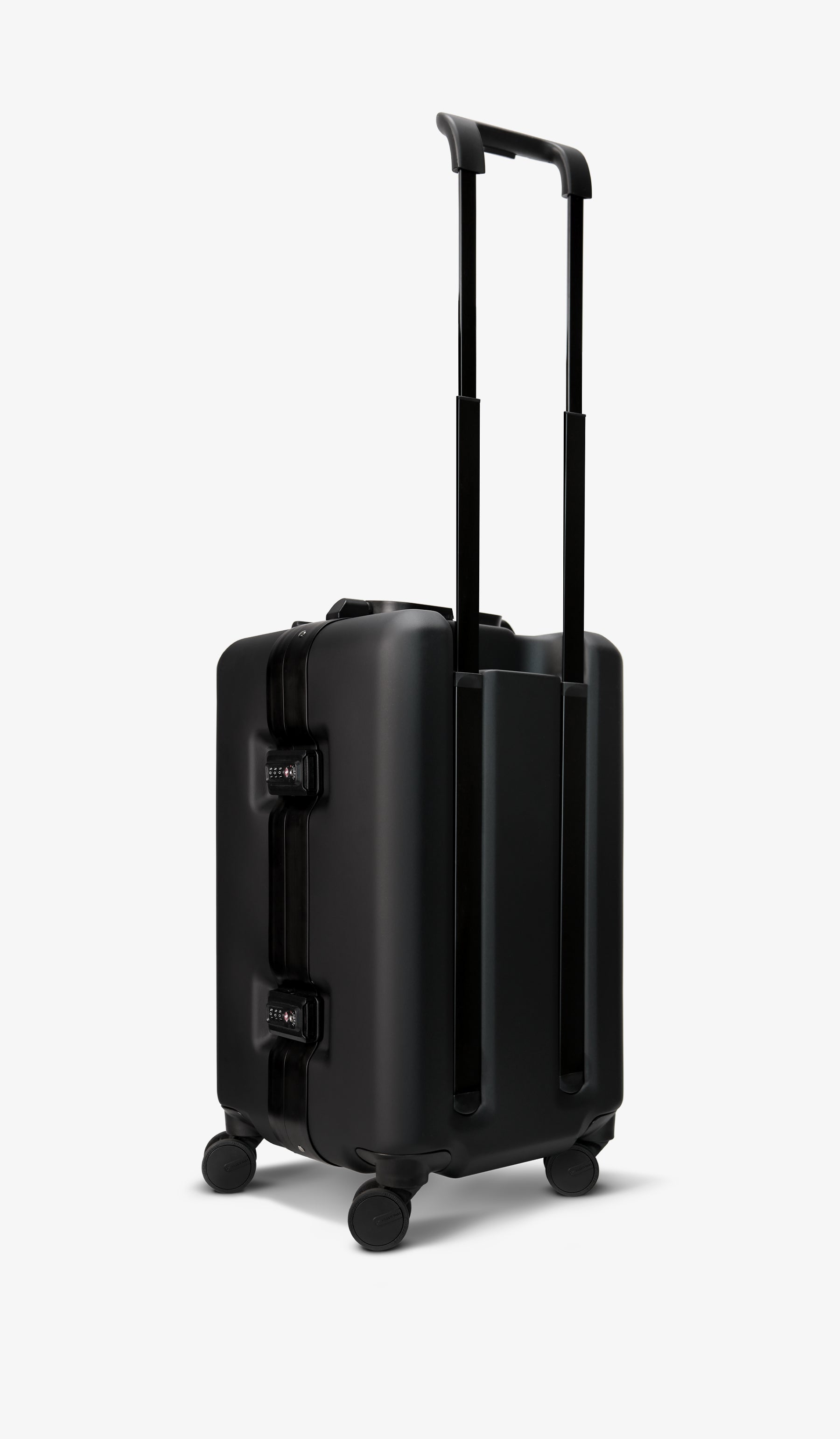 OUMOS 21" Cabin Trunk Luggage, Double Black 45L