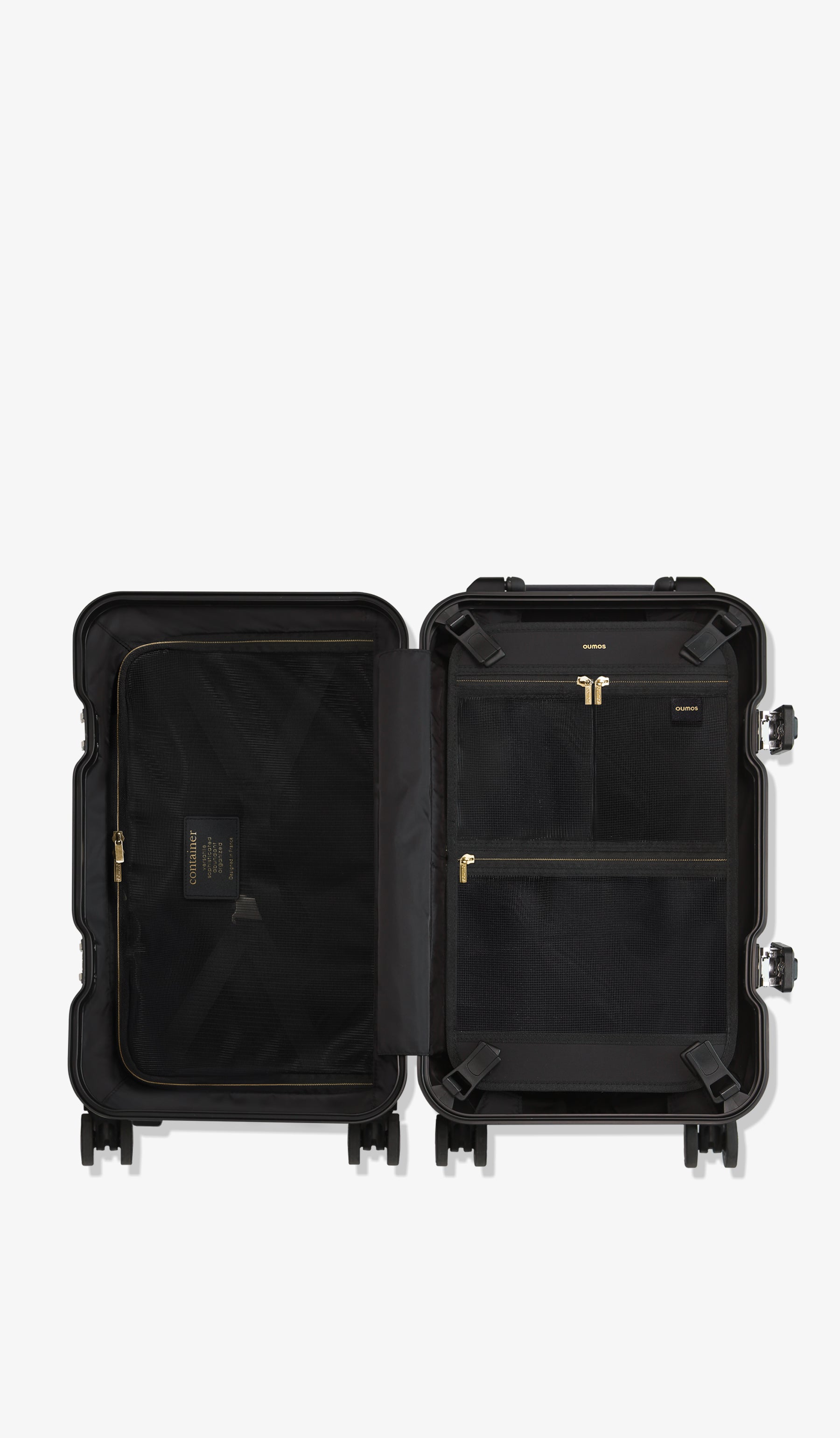 OUMOS 21" Cabin Trunk Luggage, Orange Clémentine 45L