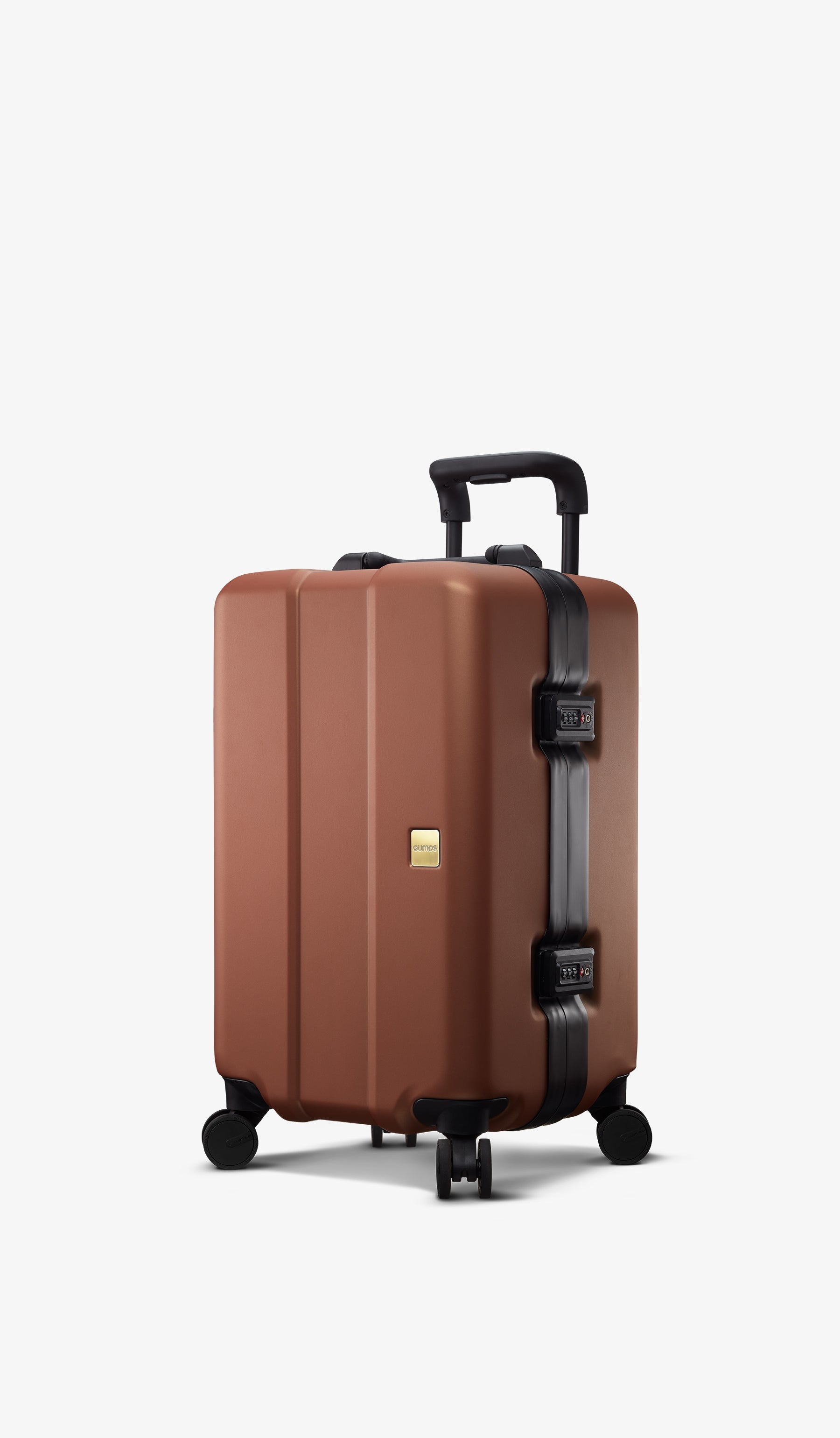 OUMOS 21" Cabin Trunk Luggage, Golden Bronze 45L