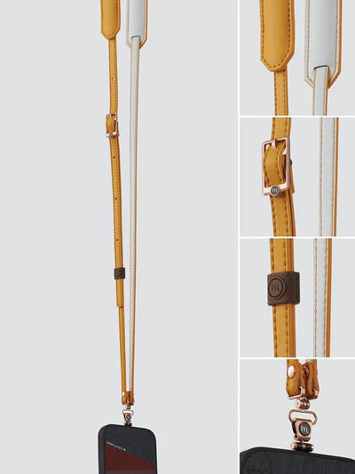 Planeta Microfibre Leather Crossbody Phone Strap, Yellow | M.Craftsman - Wake Concept Store