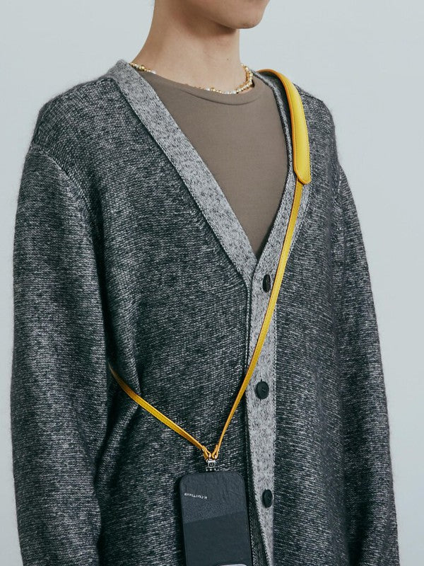 Planeta Microfibre Leather Crossbody Phone Strap, Yellow | M.Craftsman - Wake Concept Store