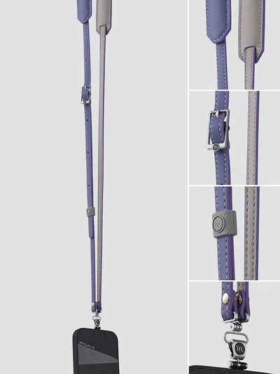 Planeta Genuine Leather Crossbody Phone Strap, Purple | M.Craftsman - Wake Concept Store
