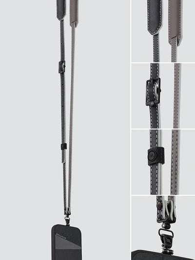 Planeta Genuine Leather Crossbody Phone Strap, Black | M.Craftsman - Wake Concept Store