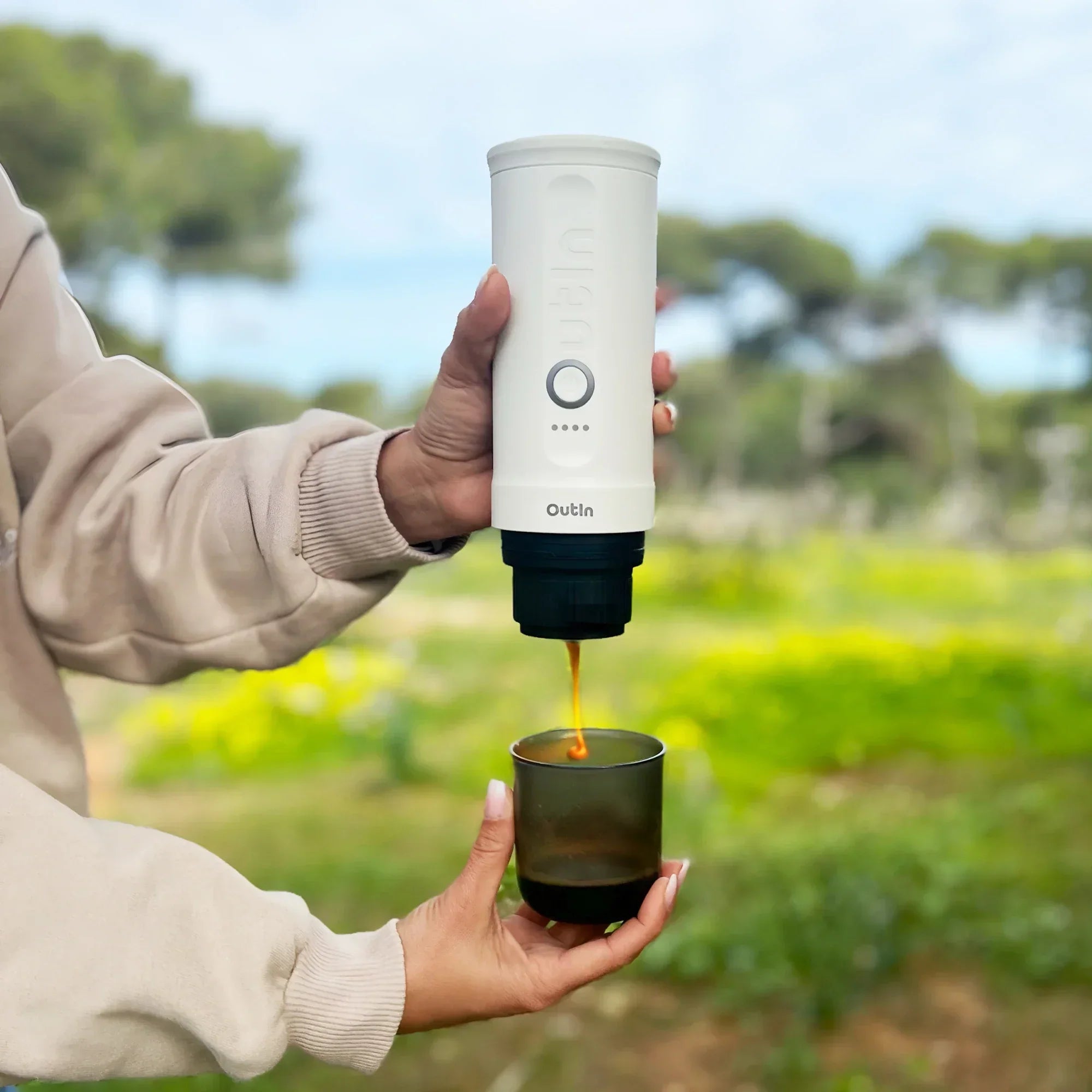 Nano Portable Espresso Machine, Pearl White