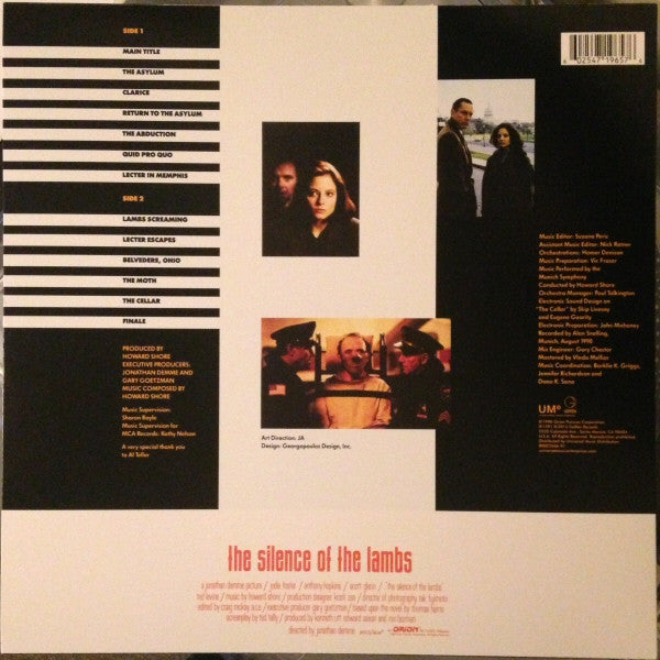 Howard Shore : The Silence Of The Lambs (The Original Motion Picture Score) (LP, RE)