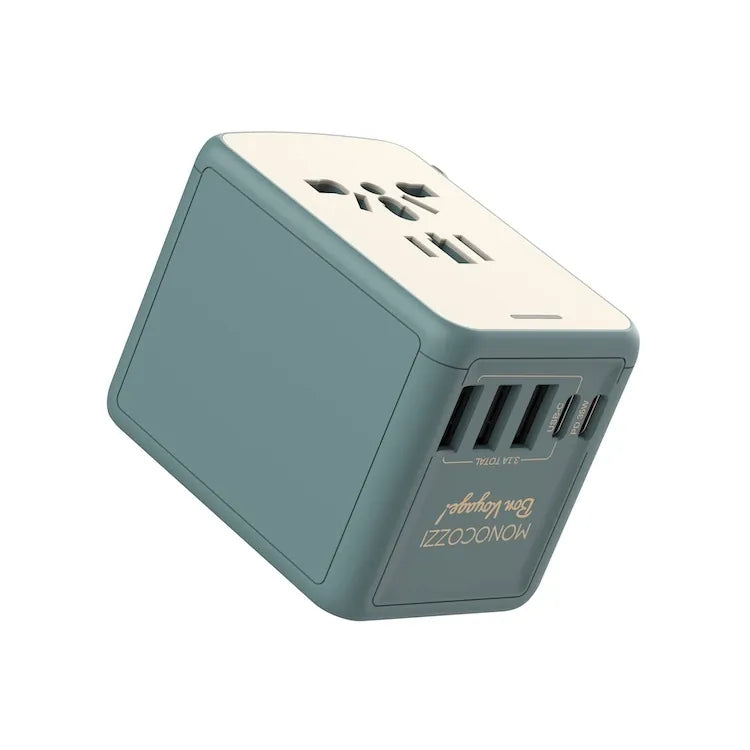 Bon Voyage Travel Adaptor with 35W with 3x USB and 2x USB-C PD Connector | Monocozzi - Wake Concept Store