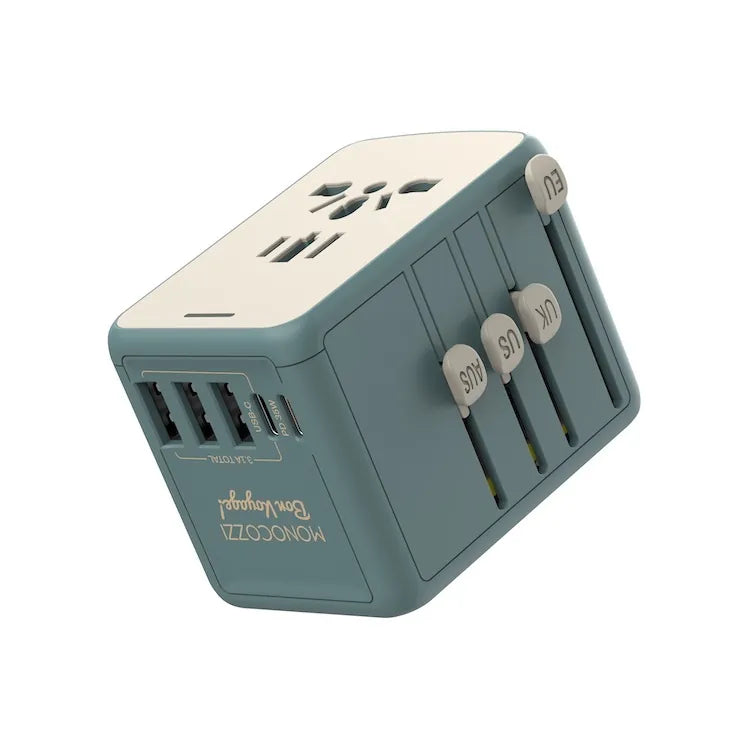 Bon Voyage Travel Adaptor with 35W with 3x USB and 2x USB-C PD Connector | Monocozzi - Wake Concept Store