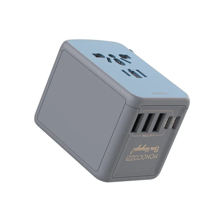 Bon Voyage Travel Adaptor with 35W with 3x USB and 2x USB-C PD Connector | Monocozzi - Wake Concept Store