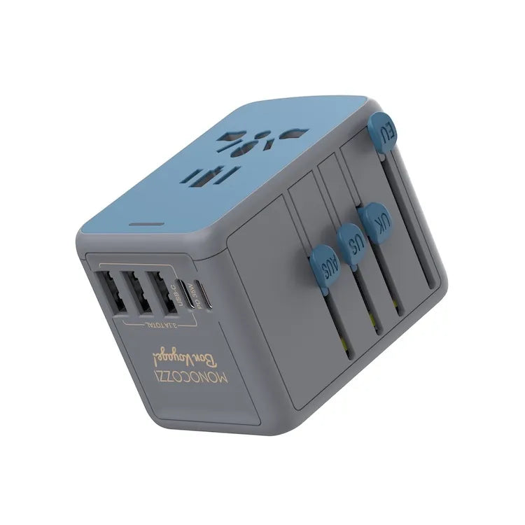 Bon Voyage Travel Adaptor with 35W with 3x USB and 2x USB-C PD Connector | Monocozzi - Wake Concept Store