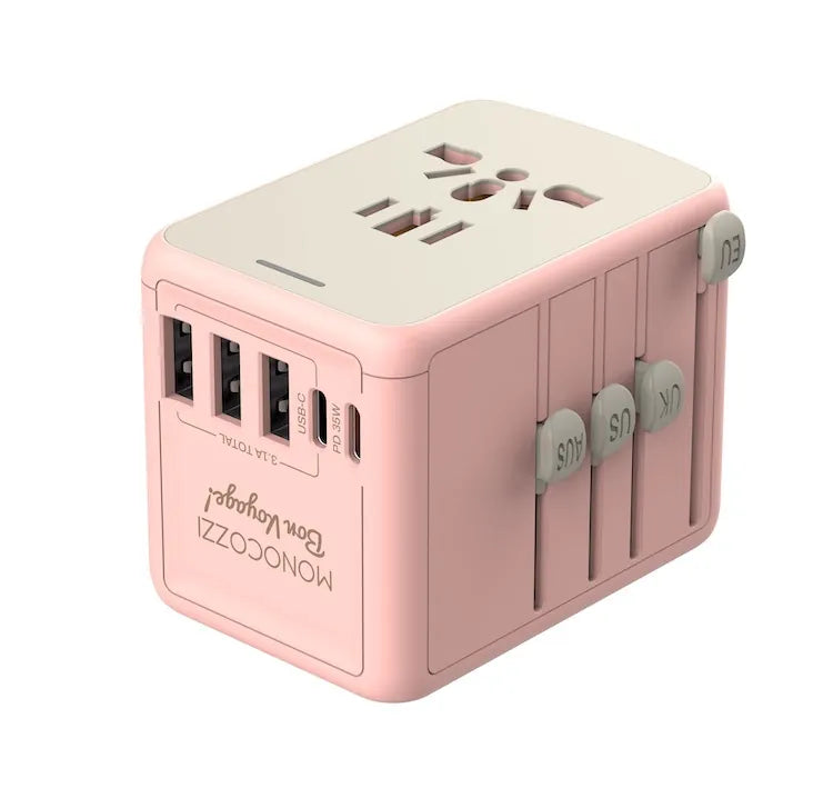 Bon Voyage Travel Adaptor with 35W with 3x USB and 2x USB-C PD Connector | Monocozzi - Wake Concept Store