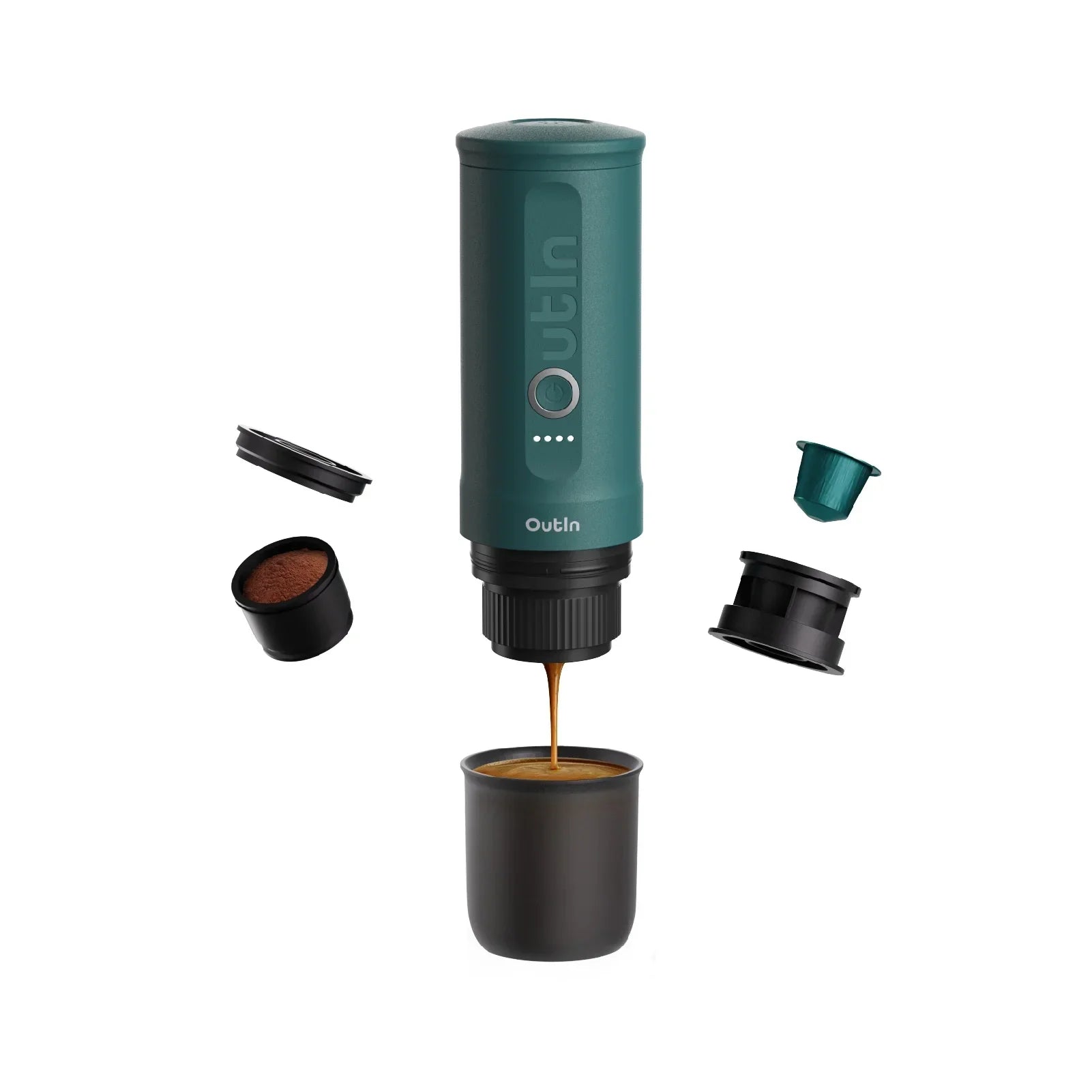 Nano Portable Espresso Machine, OutIn Teal