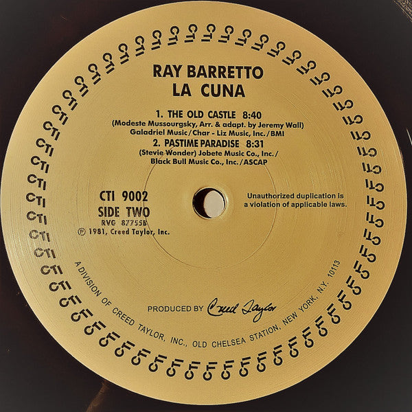 Ray Barretto : La Cuna (LP, Album, RE, RM, 180)