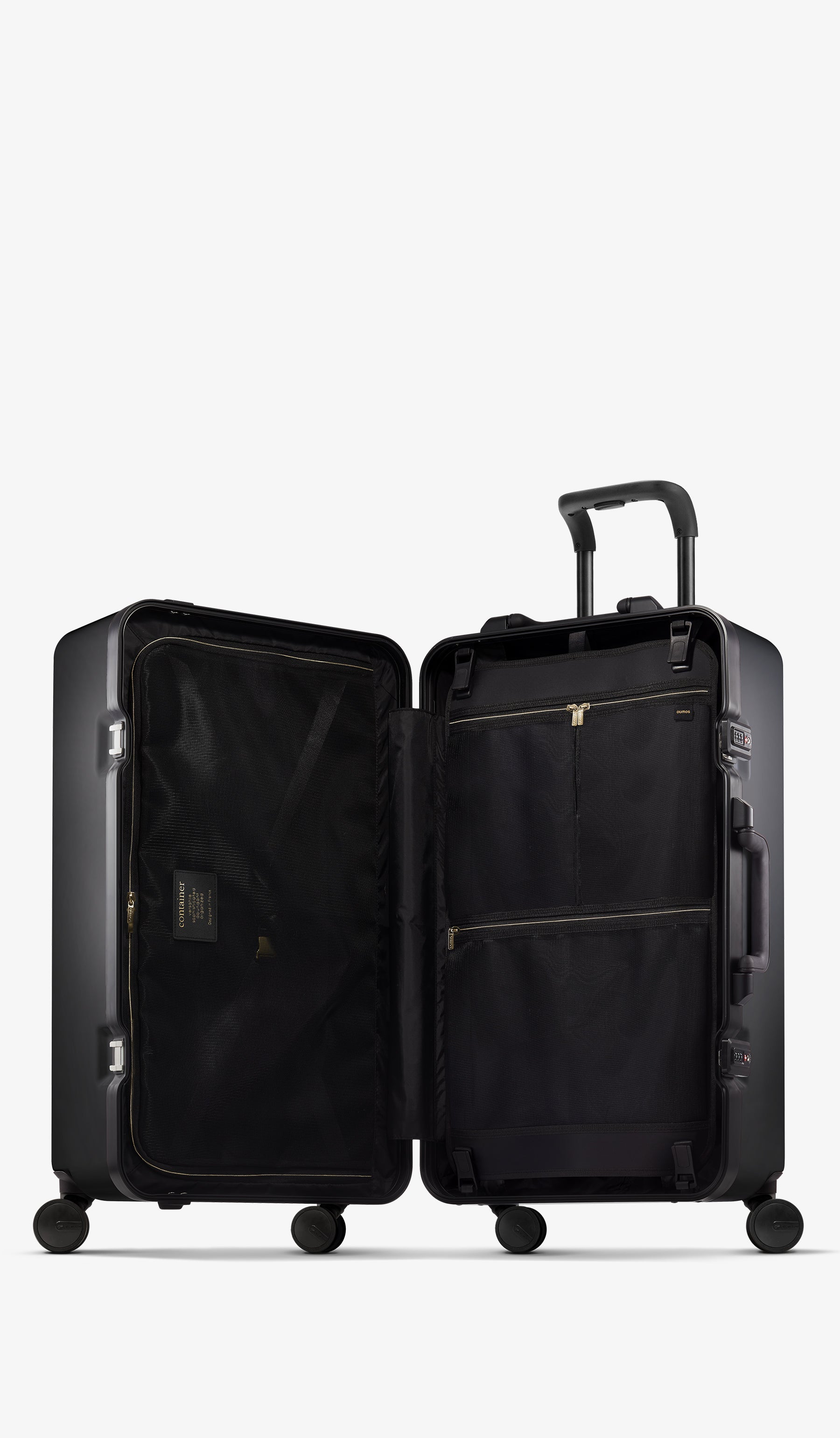 OUMOS 30" Trunk Luggage, Double Black 99L
