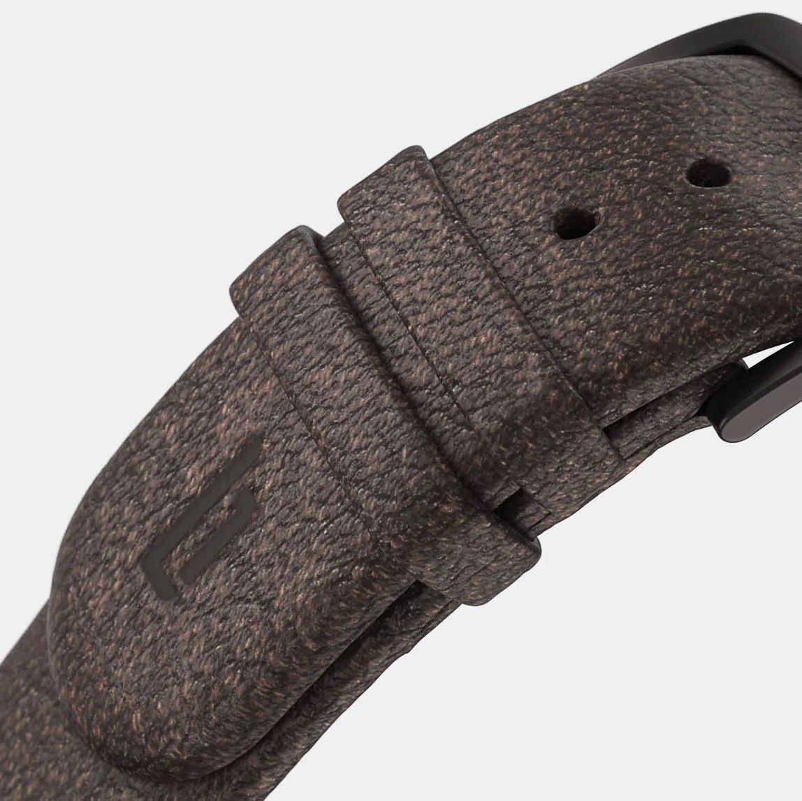Coffee Watch, Espresso/ Brown Leather Strap