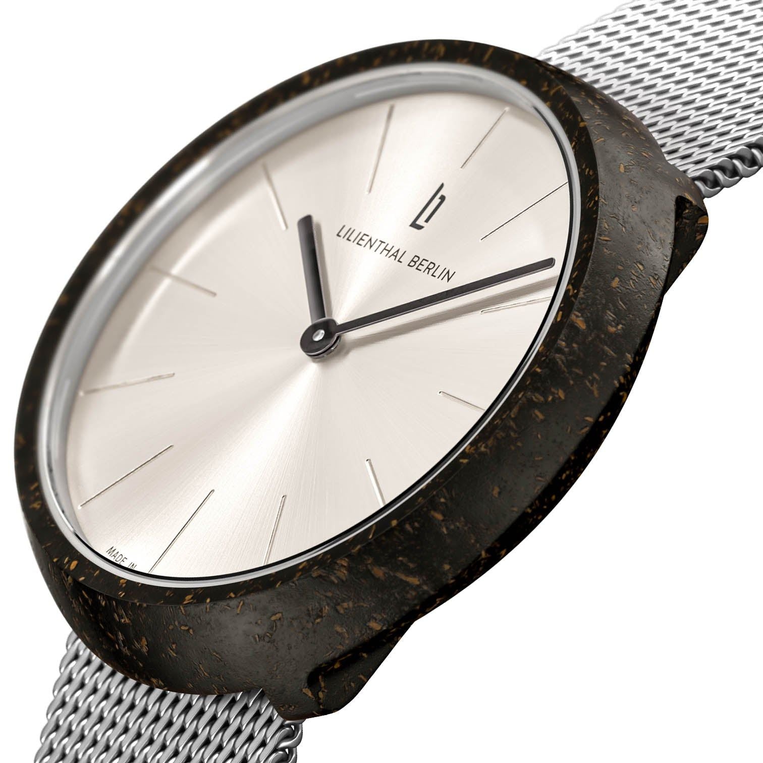 Coffee Watch, Latte/ Silver Mesh Strap