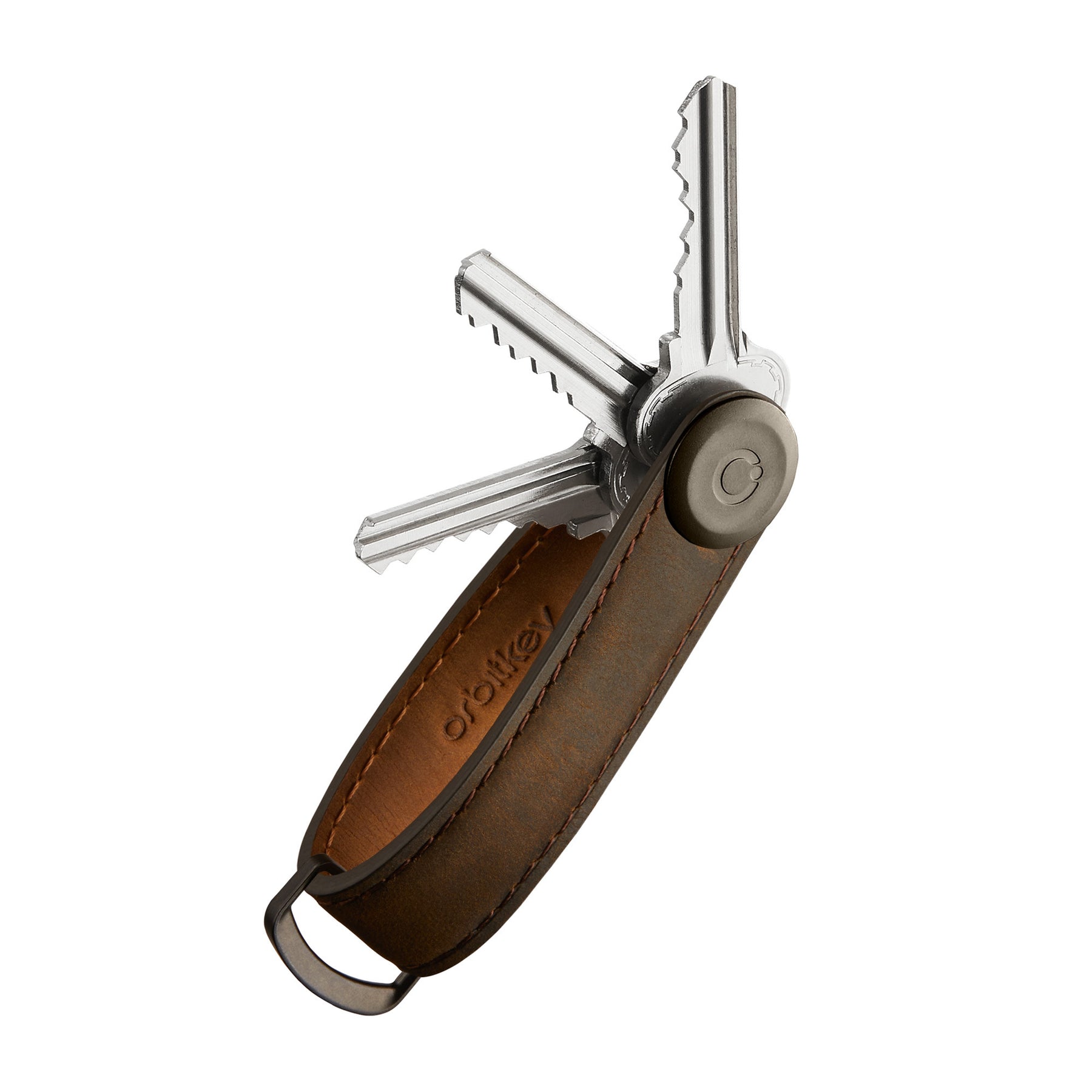 Crazy Horse Leather Key Organiser, Oak Brown/Brown | Orbitkey - Wake Concept Store