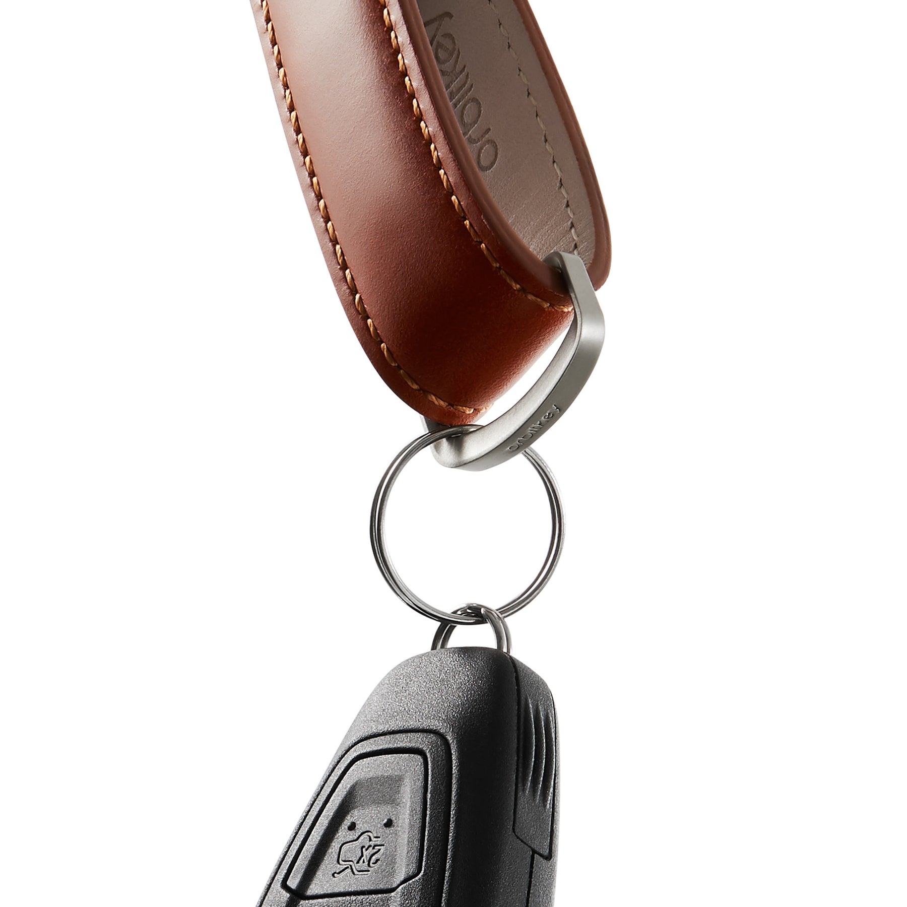 Leather Key Organiser, Cognac with Tan Stitching | Orbitkey - Wake Concept Store