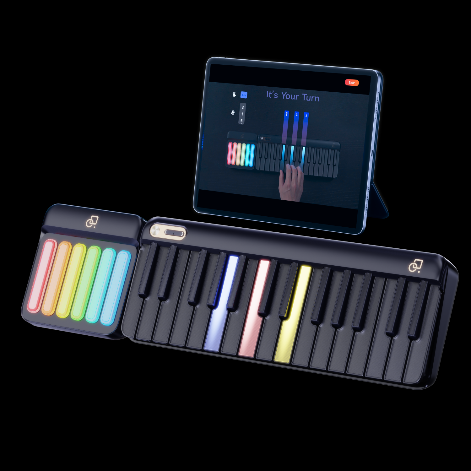 PopuPiano Smart Keyboard, Black