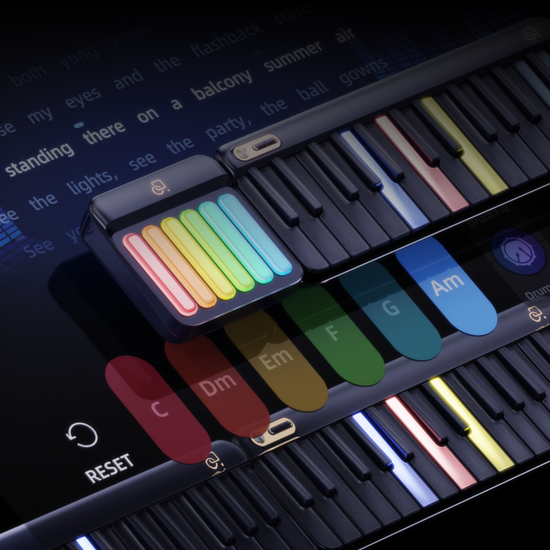 PopuPiano Smart Keyboard, Black