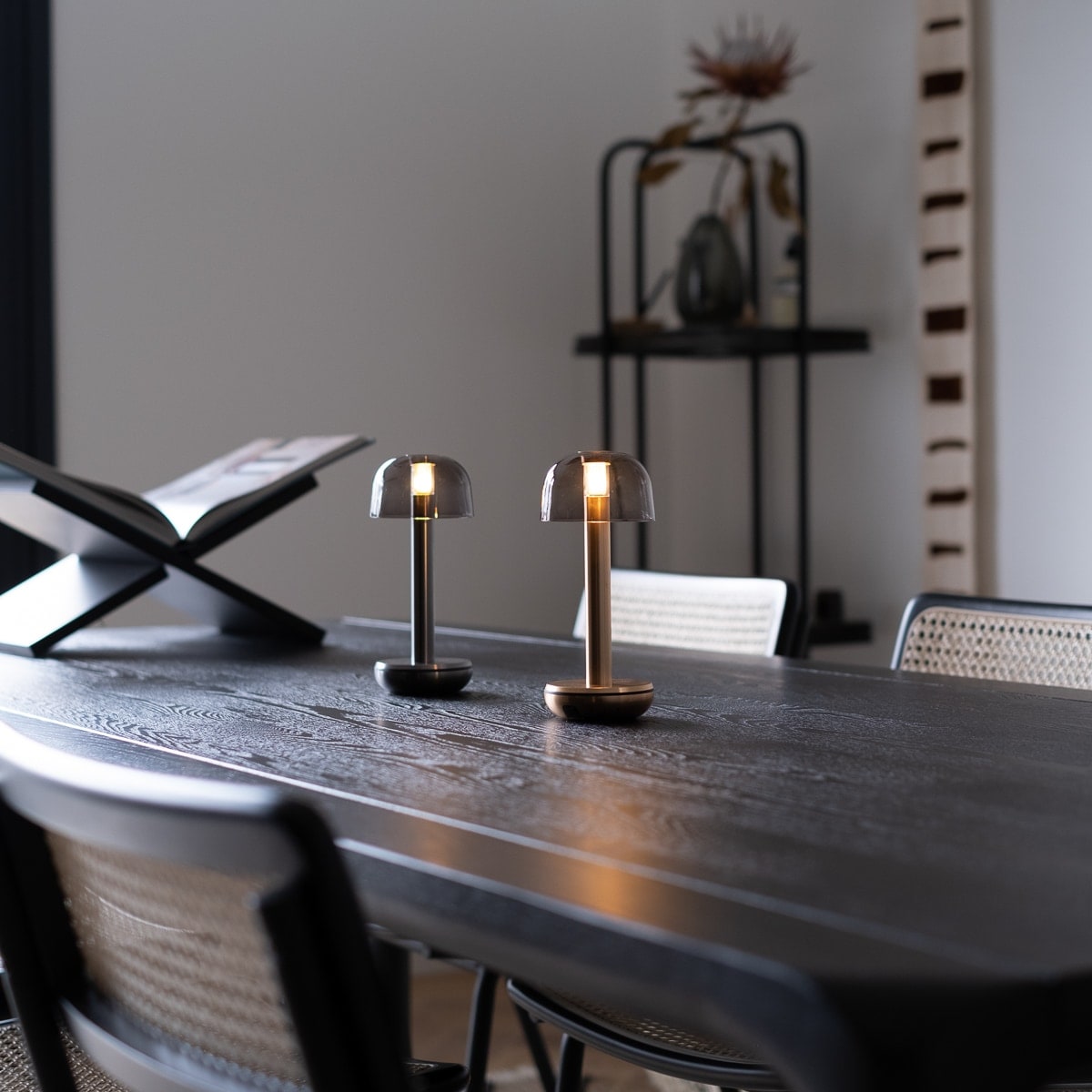 Two Titanium Smoked Cordless Table Lamp | Humble - Wake Concept Store